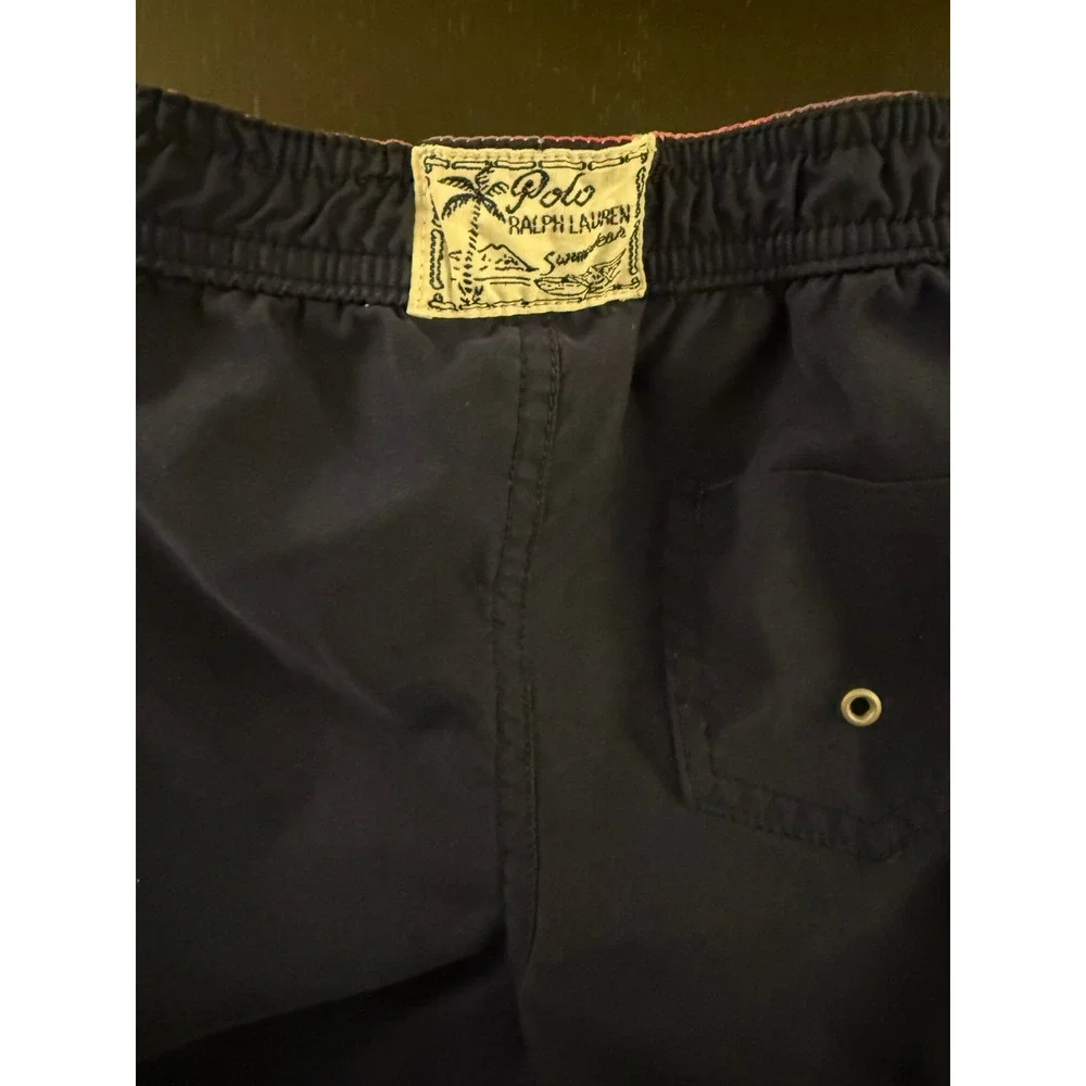 Ralph Lauren Baby Swim Trunks Shorts Toddler Boys 24m Navy Mesh-Lined‎ Swimwear
